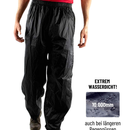 Regenhose „Zipp“: 10.000 mm, atmungsaktiv, Full‑Zip