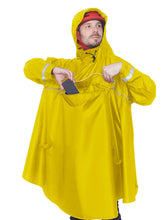 Laden Sie das Bild in den Galerie-Viewer, HOCK Premium „E-Bike Poncho“, Regenponcho mit Ärmel für Fahrrad und E-Bike, für Helme geeignet - Regencape 100,0% wasserdicht, Fahrradponcho für Herren &amp; Damen