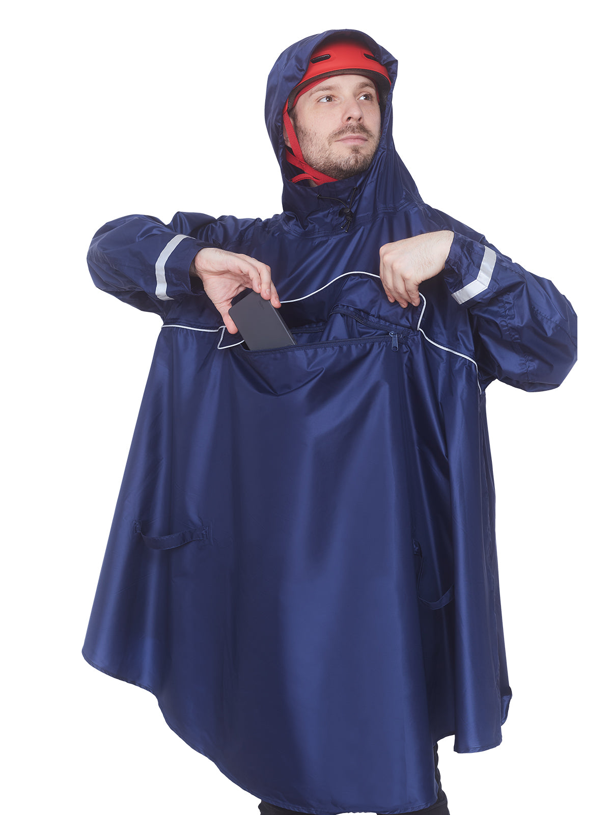 fahrrad regencape kaufen HOCK Premium „E-Bike Poncho“, Regenponcho mit Ärmel für Fahrrad und E- – Paletti Sportversand