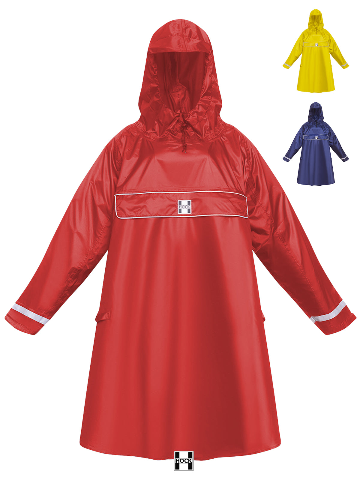 fahrrad regenumhang xxl HOCK Premium „E-Bike Poncho“, Regenponcho mit Ärmel für Fahrrad und E- – Paletti Sportversand