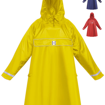 HOCK Premium „E-Bike Poncho“, Regenponcho mit Ärmel für Fahrrad und E-Bike, für Helme geeignet - Regencape 100,0% wasserdicht, Fahrradponcho für Herren & Damen