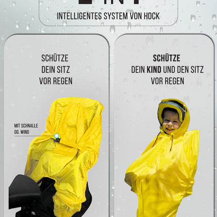 Kinder Fahrradsitz Cape "Rain Bow" - Regenschutz für Fahrradkindersitz