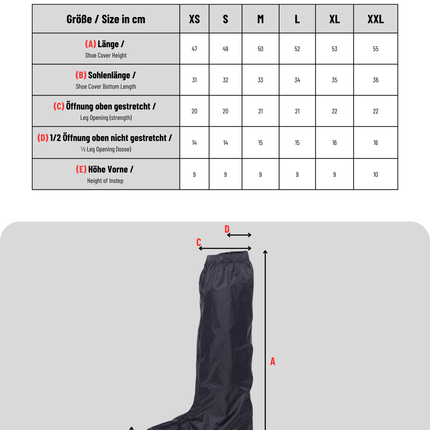 Fahrrad Gamaschen "GamAs" knielang