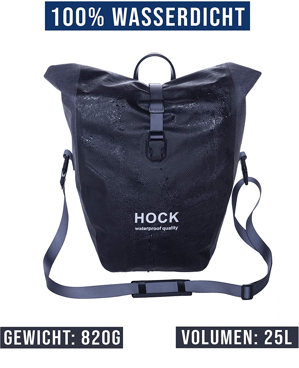 elops fahrradtasche 25l HOCK Gepäckträgertasche 25 L – ultraleicht, werkzeugfrei – Paletti Sportversand