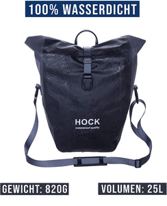 Fahrradtasche Gepäckträger Rainbag - Robust und Wasserdicht – Hinterradtasche (25L Volumen)