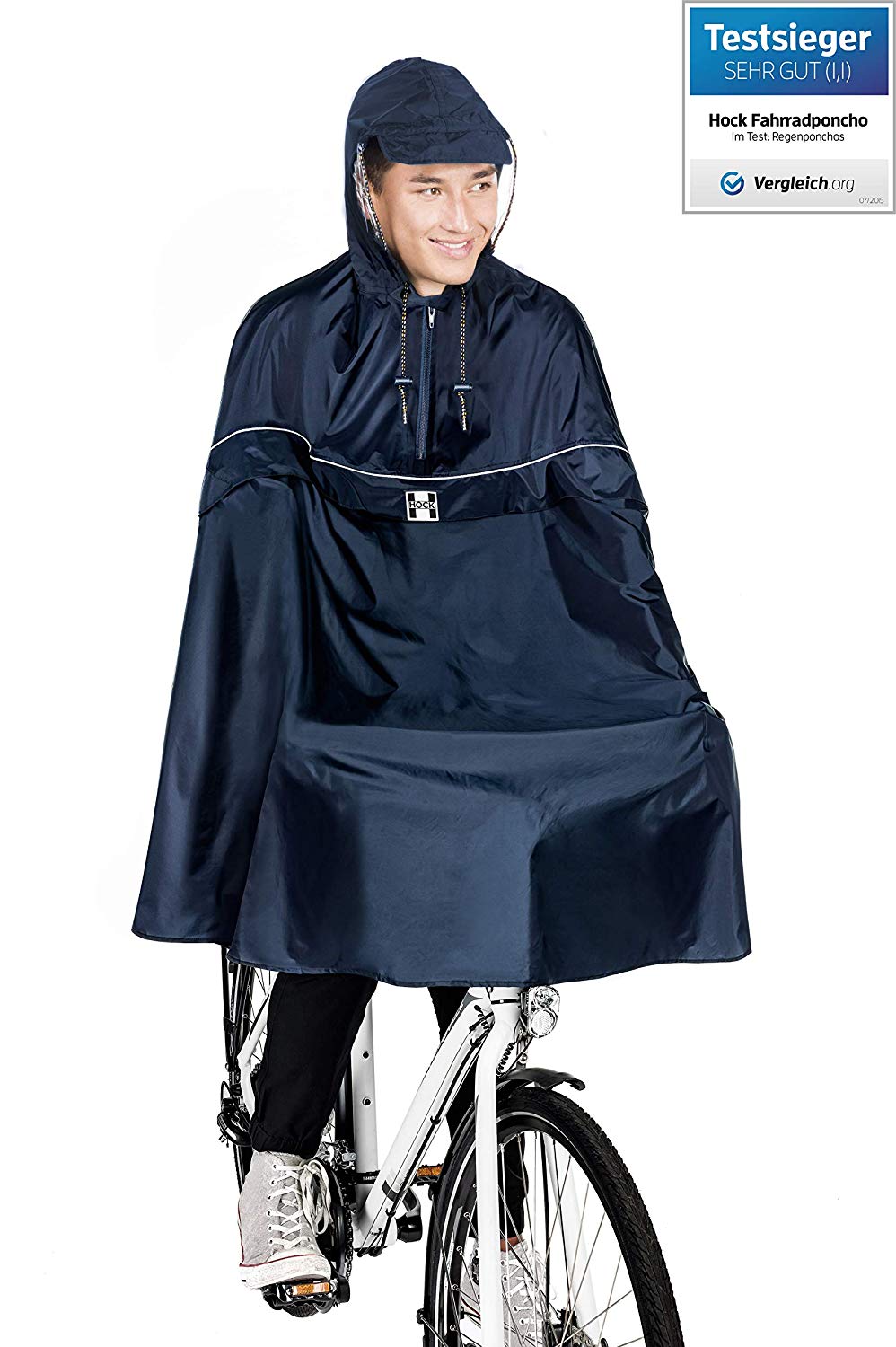 fahrrad regendach kaufen HOCK Rain Stop — Radponcho Testsieger, wasserdicht 10.000 mm – Paletti Sportversand