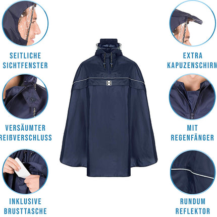 Radponcho "Rain Stop" - Fahrrad Regenponcho - Der Testsieger