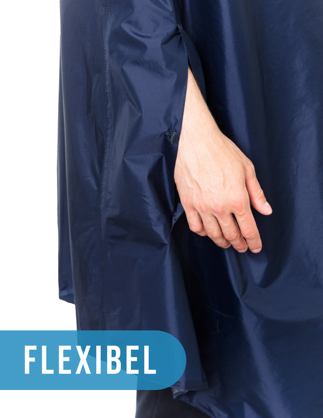 HOCK Fahrrad Regenponcho 'Rain Light' - Der 'Alltags-Poncho' mit Kapuze und seitlicher Armöffnung